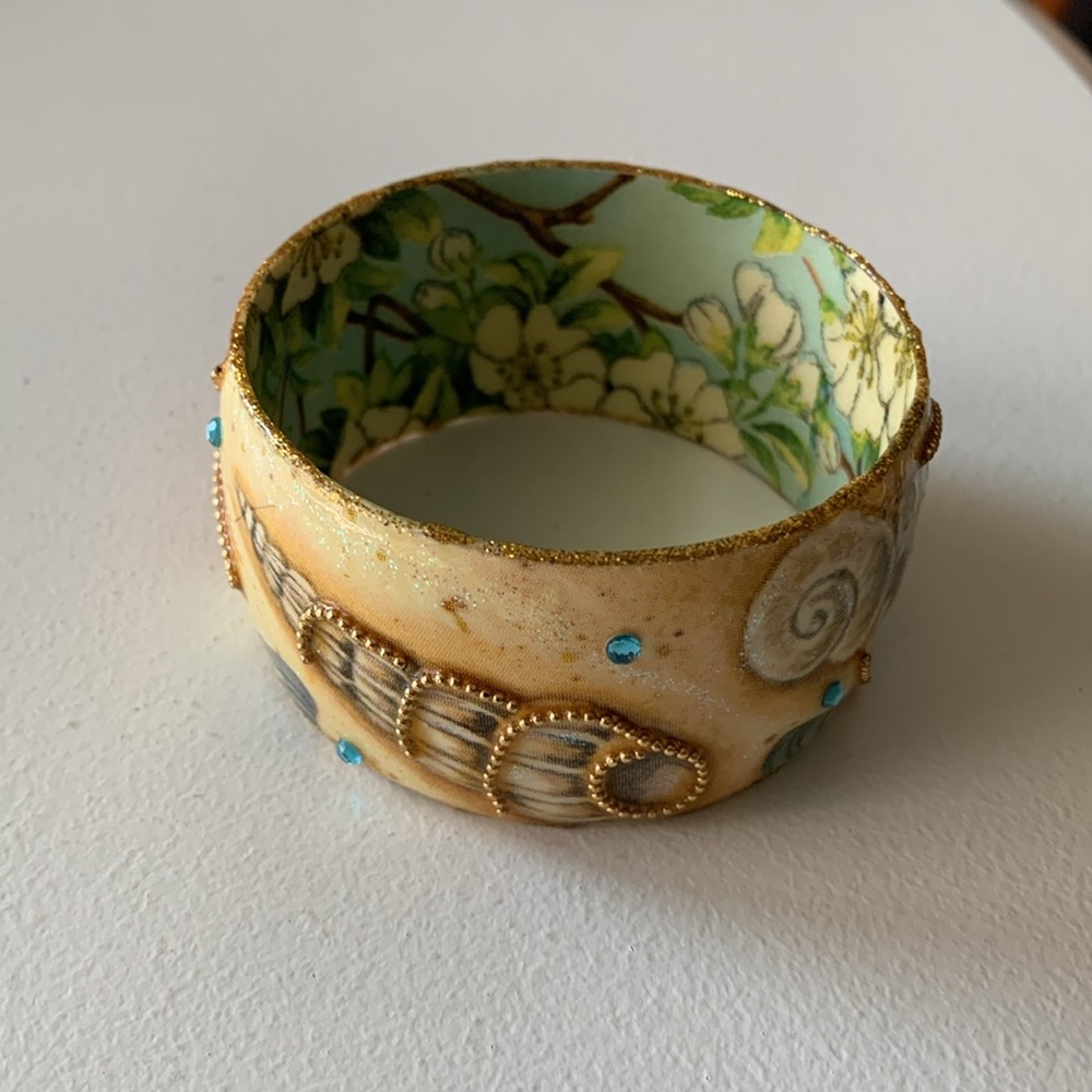 Bangle Iris Design Handcrafted Beach and Floral Patterns